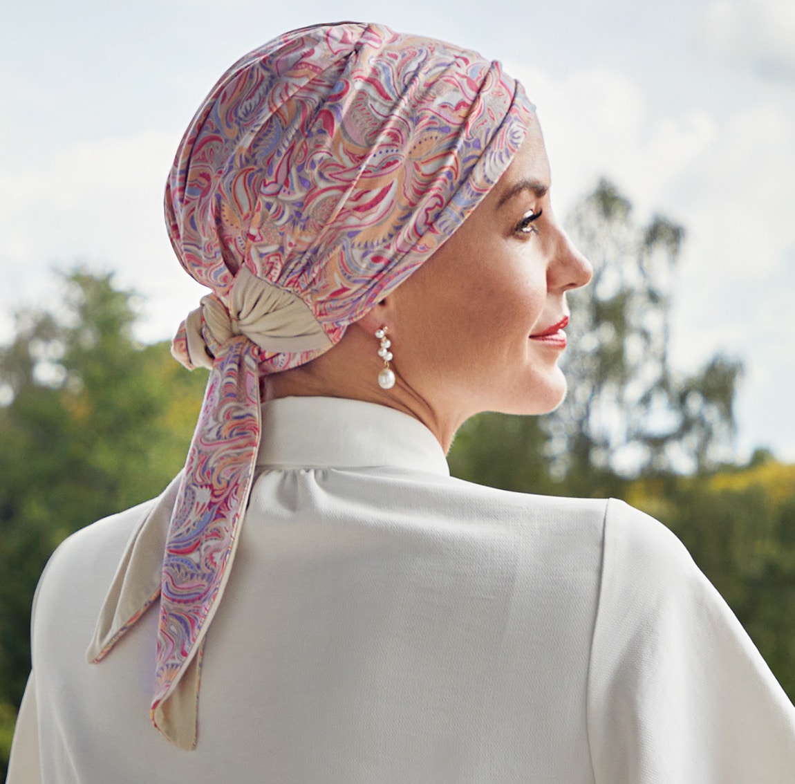 turban foulard chimio bambou douceur d ete 1419 0912 house of christine headwear
