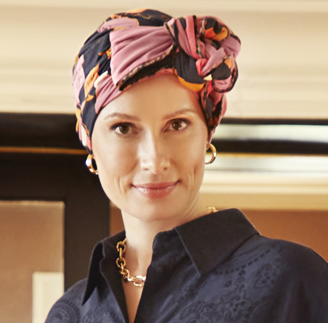 turban chimio beatrice bambou linea rossa 1419 0883 house of christine headwear