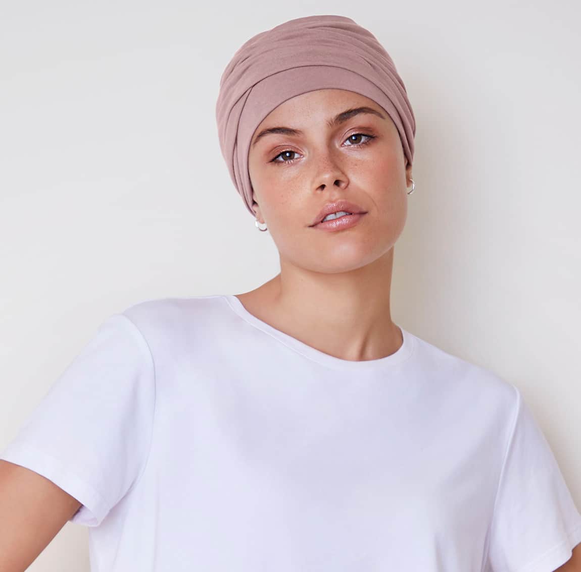 turban viva chimio calin rose poudre 1551 4005 house of christine headwear