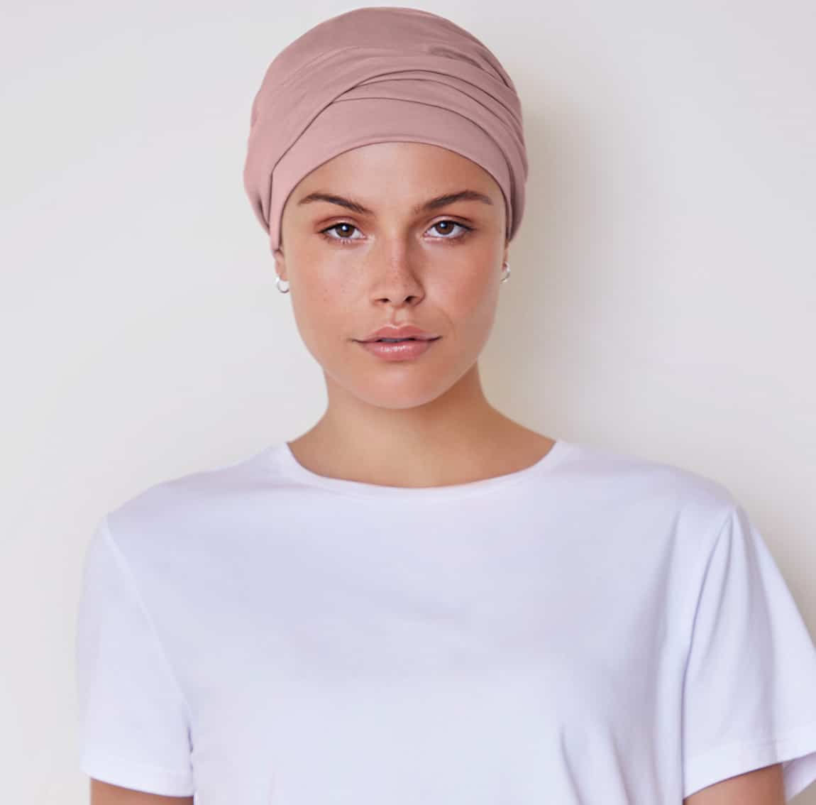 turban viva chimio twin set rose poudre 1552 4005 house of christine headwear