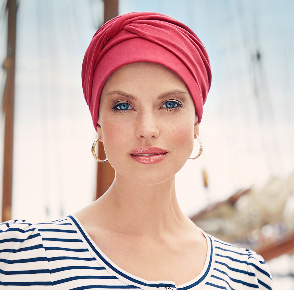 turban chimio mila coton supima rouge intense 1438 0725 house of christine headwear